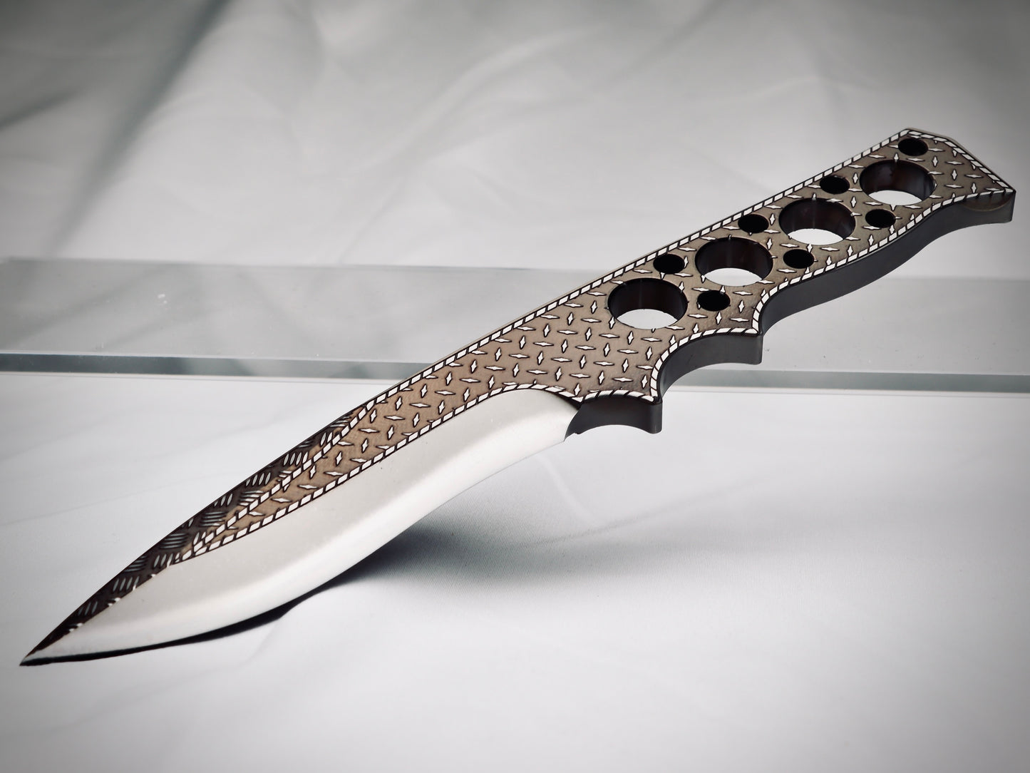 Fixie - Psyop Deep Engrave - Customized Fixed-Blade Knife with Custom Sheath