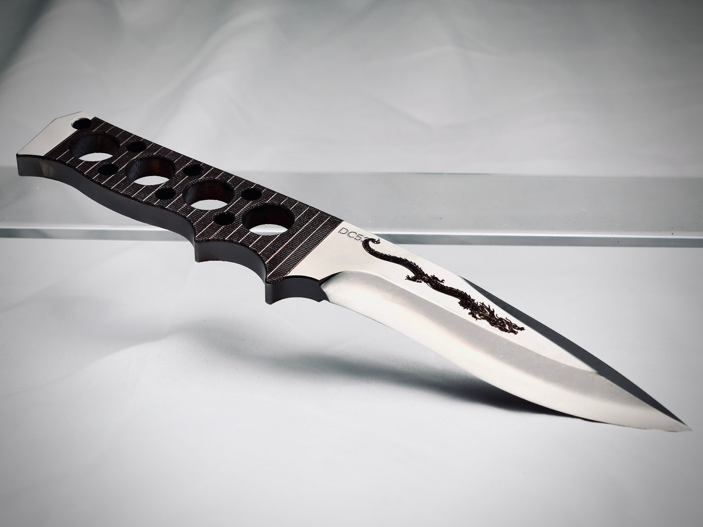 Fixie - Hanzo Deep Engrave – Customized Fixed-Blade Knife with Custom Sheath