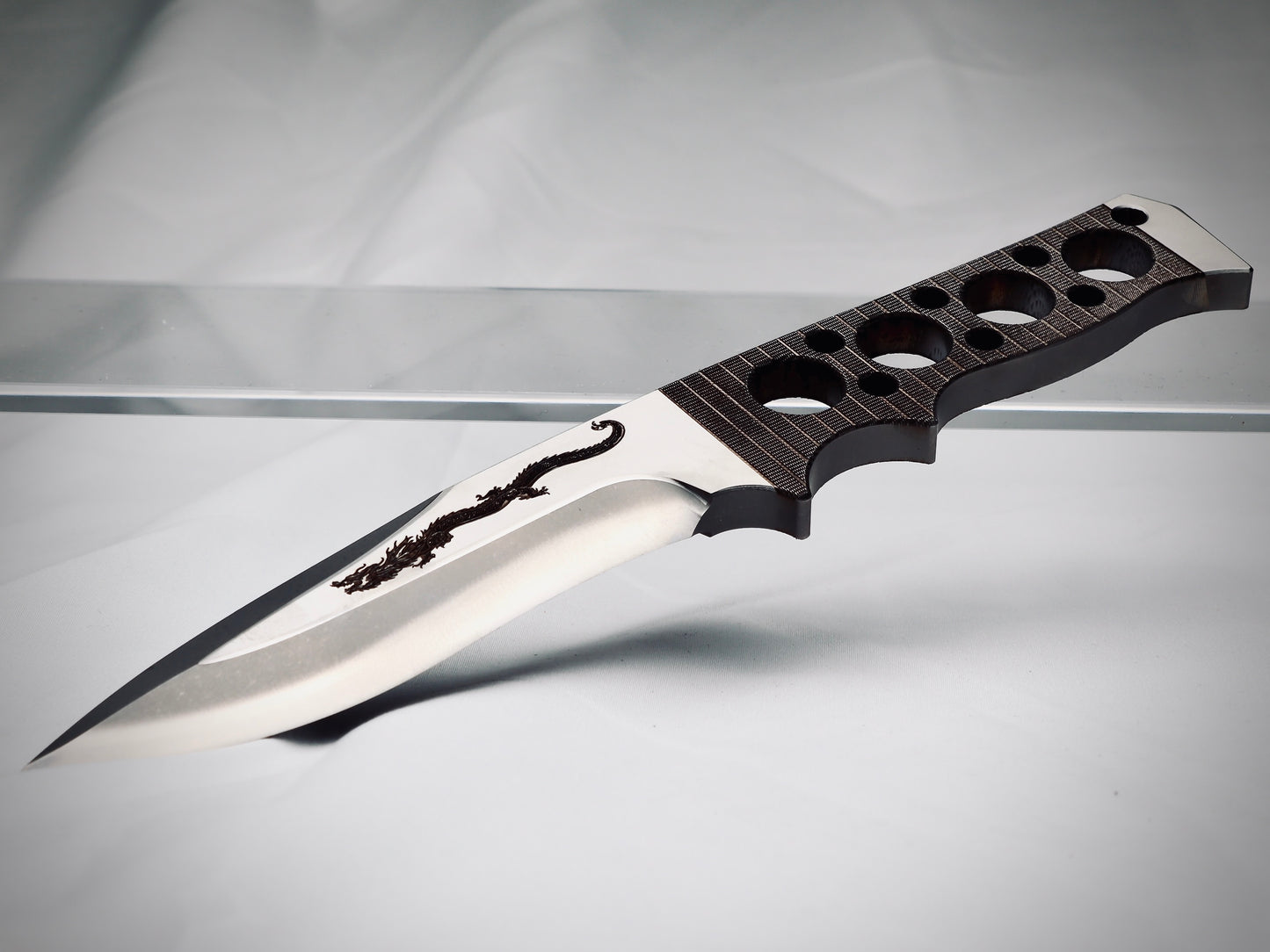 Fixie - Hanzo Deep Engrave – Customized Fixed-Blade Knife with Custom Sheath