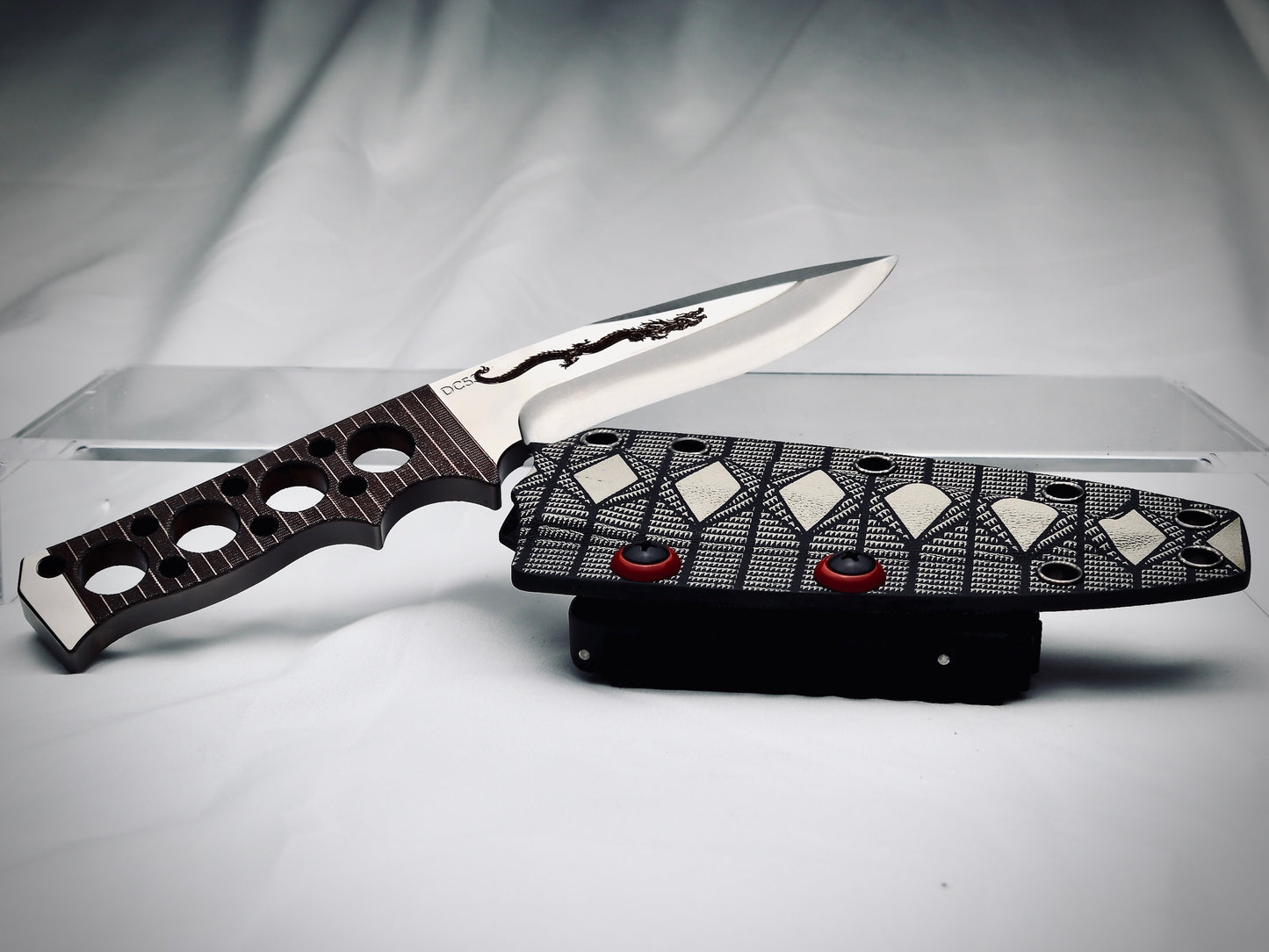 Fixie - Hanzo Deep Engrave – Customized Fixed-Blade Knife with Custom Sheath
