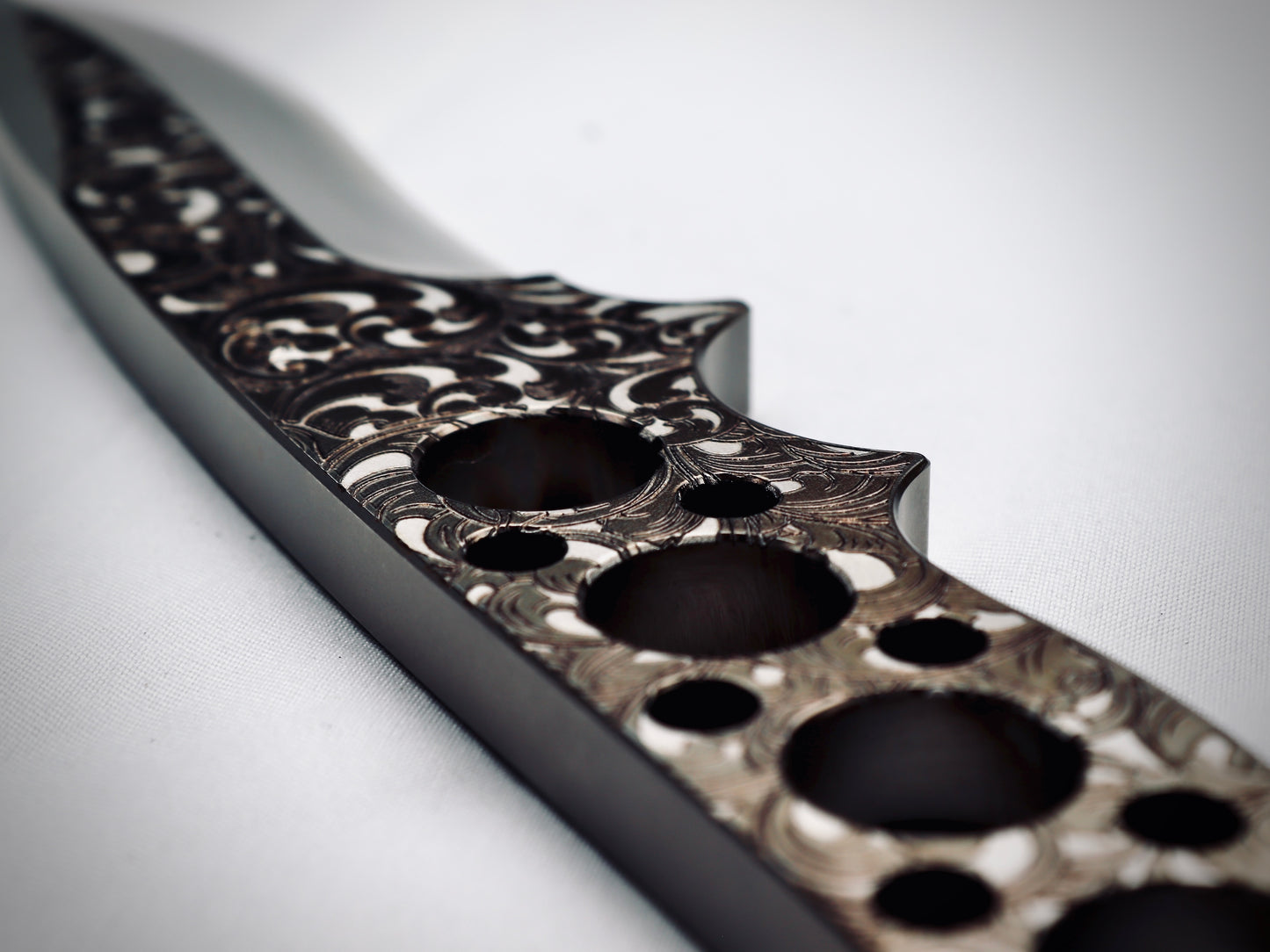 Fixie - Scrolls Deep Engrave – Customized Fixed-Blade Knife with Custom Sheath