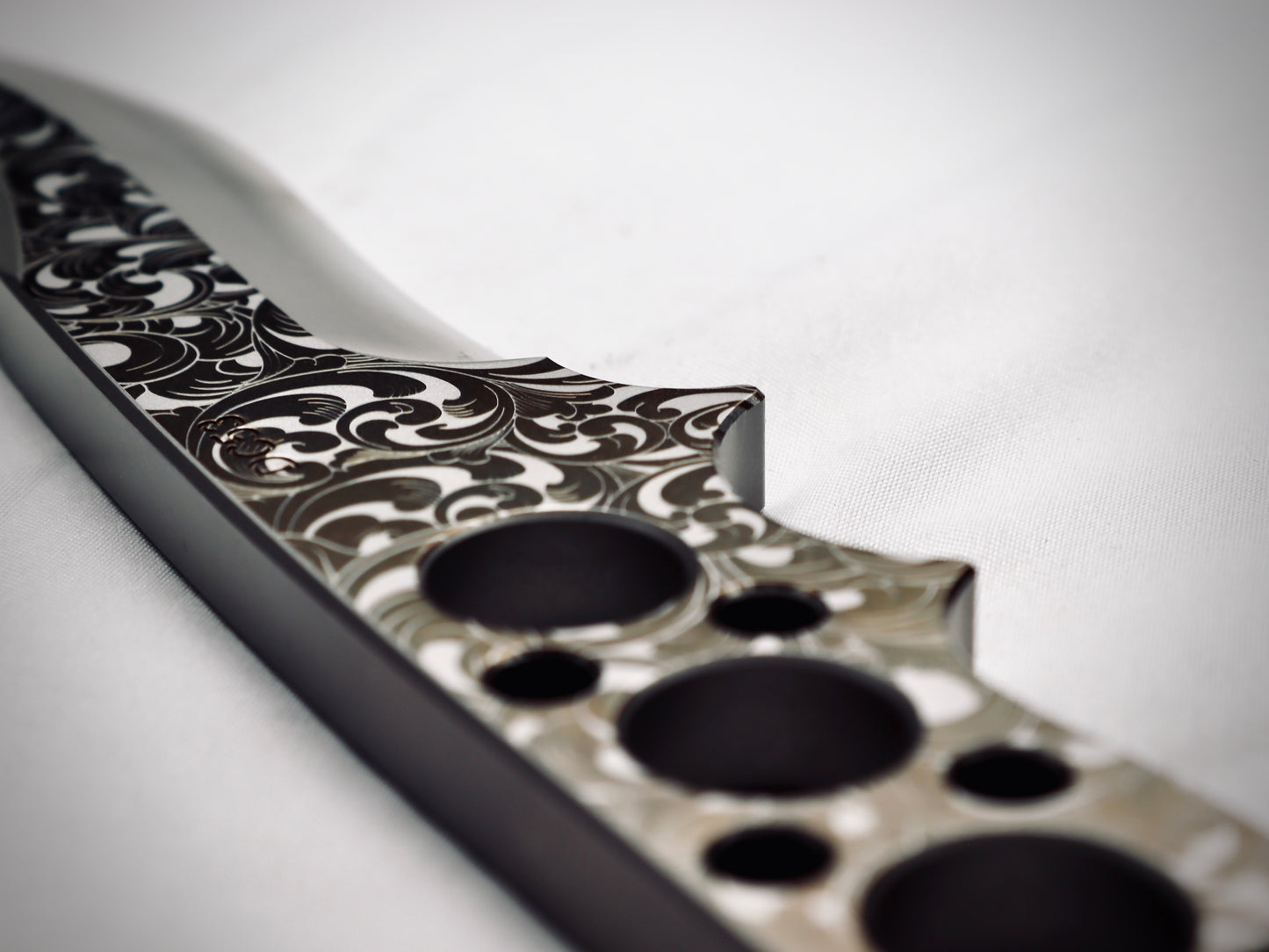 Fixie - Scrolls – Laser-Marked - Customized Fixed-Blade Knife with Custom Sheath
