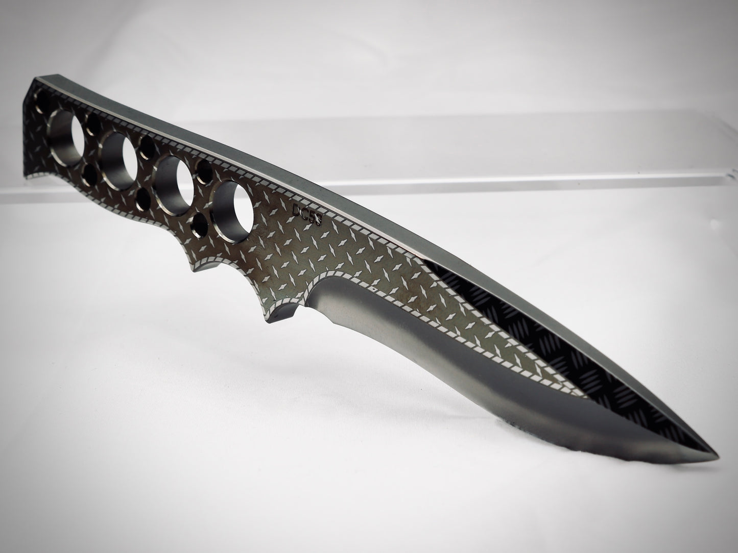 Fixie - Psyop – Laser-Marked - Customized Fixed-Blade Knife with Custom Sheath