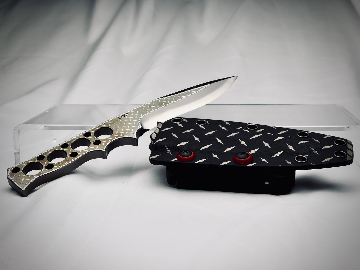Fixie - Psyop – Laser-Marked - Customized Fixed-Blade Knife with Custom Sheath